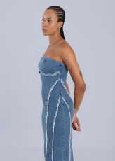 画像12: ESTHE - Denim Corset Dress  デニムコルセットチューブドレス - Blue Denim (12)