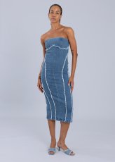画像11: ESTHE - Denim Corset Dress  デニムコルセットチューブドレス - Blue Denim (11)