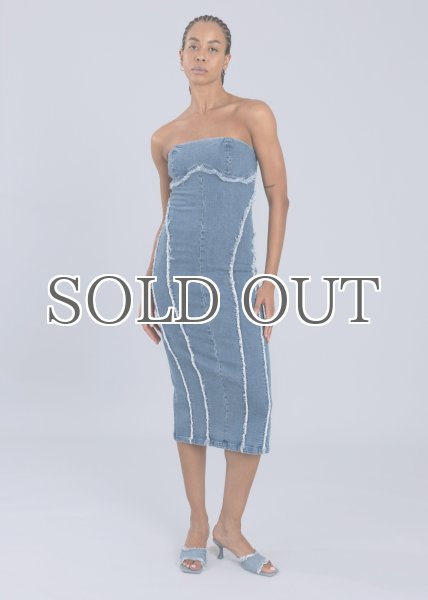 画像11: ESTHE - Denim Corset Dress  デニムコルセットチューブドレス - Blue Denim (11)