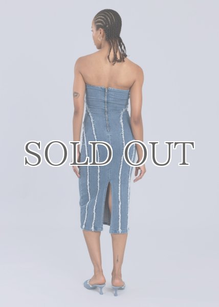 画像13: ESTHE - Denim Corset Dress  デニムコルセットチューブドレス - Blue Denim (13)