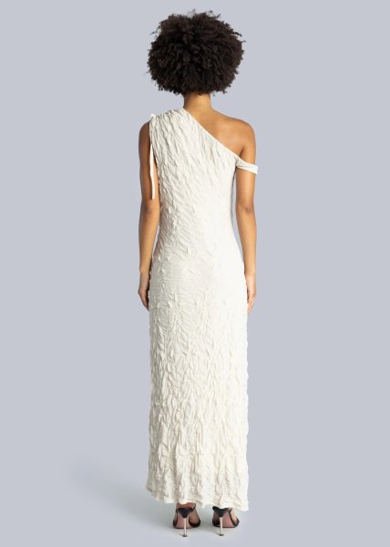 画像5: 【40%OFF】［ESTHE］ONE SHOULDER JACQUARD MAXI DRESS  ジャガードワンショルダーマキシドレス - OFF WHITE (5)