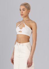 画像2: ESTHE - Web Cut-Out Bralette カットアウトブラトップ - Off White (2)