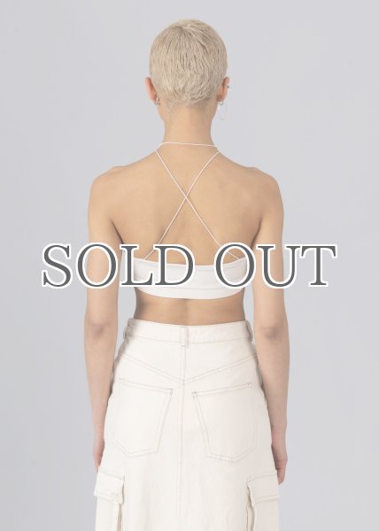 画像3: ESTHE - Web Cut-Out Bralette カットアウトブラトップ - Off White (3)