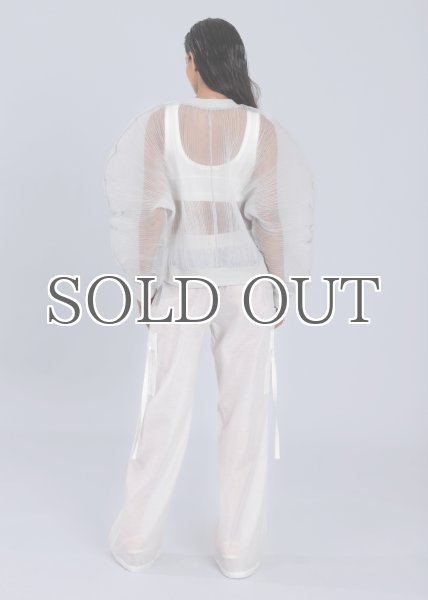 画像5: ESTHE  - Organza Cargo Trousers オーガンジートラウザーパンツ - Off White (5)