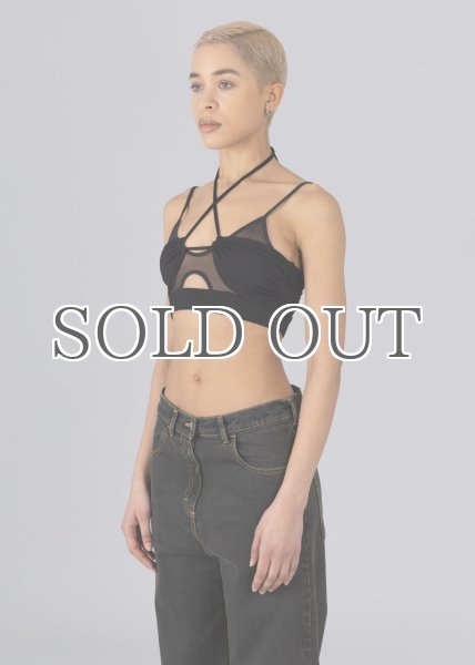 画像4: ［ESTHE］Contrast Layered Bralette レイヤードブラトップ - Black (4)