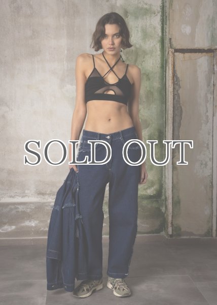 画像7: ［ESTHE］Contrast Layered Bralette レイヤードブラトップ - Black (7)