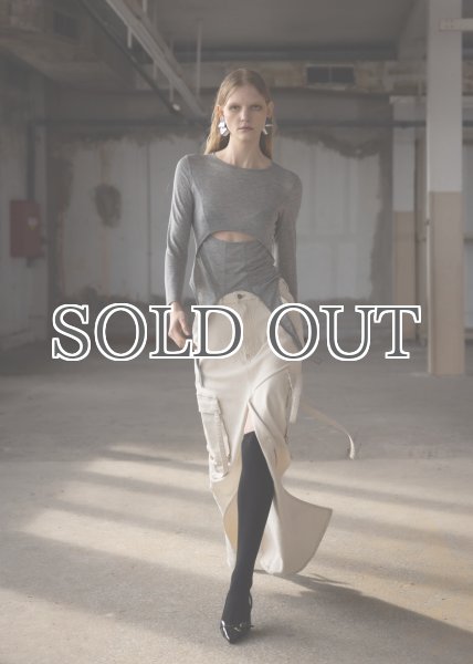 画像6: ESTHE - Denim Cargo Maxi Skirt  カーゴデニムロングスカート - Off White (6)