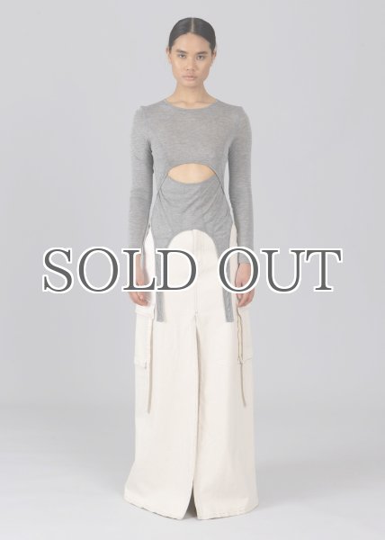 画像8: ESTHE - Denim Cargo Maxi Skirt  カーゴデニムロングスカート - Off White (8)