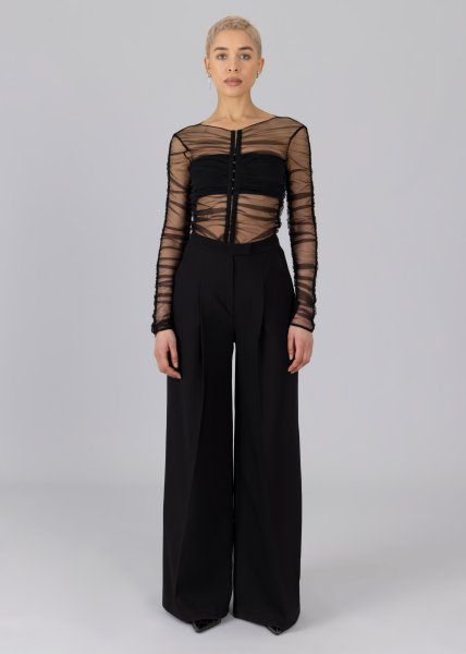 画像5: ESTHE - Fully Gathered Tulle Bodysuit ギャザーチュールボディスーツ - Black (5)