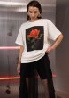 画像1: 【12月下旬発送】［ESTHE］Rose Print Cotton T-Shirt  -  WHITE (1)