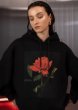 画像9: ［ESTHE］Rose Print Cotton Hoodie - Black (9)