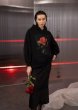 画像8: ［ESTHE］Rose Print Cotton Hoodie - Black (8)