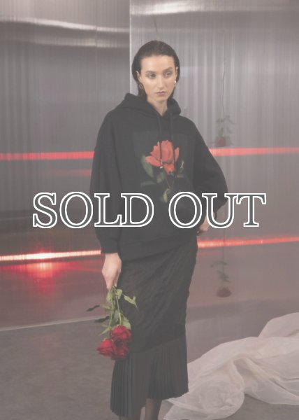 画像8: ［ESTHE］Rose Print Cotton Hoodie - Black (8)