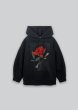 画像3: ［ESTHE］Rose Print Cotton Hoodie - Black (3)