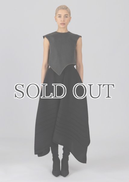 画像4: ESTHE - Asymmetric Denim Top アシンメトリーデニムトップ - Washed Black (4)