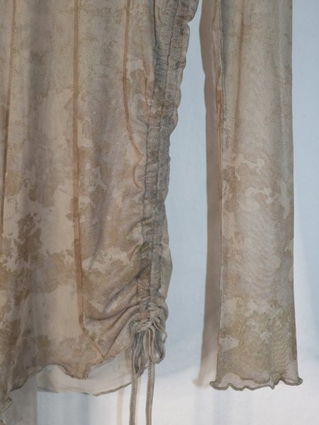 画像10: 【40%OFF】［ESTHE］Cut-Out Mesh Asymmetric Top  カットアウトアシンメトリートップ - Brown Moonstone (10)