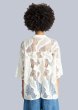 画像5: ESTHE -  OVER SIZED SHEER LACE SHIRT  オーバーサイズシアーシャツ - CREAM WHITE (5)