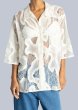 画像3: ESTHE -  OVER SIZED SHEER LACE SHIRT  オーバーサイズシアーシャツ - CREAM WHITE (3)