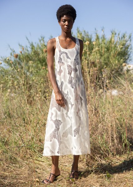 画像7: 【40%OFF】［ESTHE］SHEER LACE SLIP DRESS  シアーレースドレス - OFF WHITE (7)