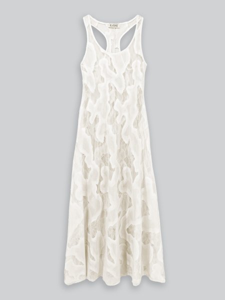 画像1: 【40%OFF】［ESTHE］SHEER LACE SLIP DRESS  シアーレースドレス - OFF WHITE (1)