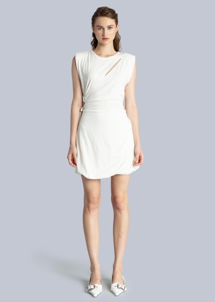画像6: 【40%OFF】［ESTHE］CUT OUT MINI DRESS  カットアウトミニドレス - OFF WHITE (6)