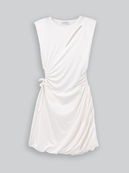 画像1: 【40%OFF】［ESTHE］CUT OUT MINI DRESS  カットアウトミニドレス - OFF WHITE (1)