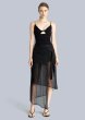 画像2: ESTHE - PLEATED ASYMMETRIC MIDI SKIRT  アシンメトリーラップスカート - BLACK (2)