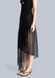 画像3: ESTHE - PLEATED ASYMMETRIC MIDI SKIRT  アシンメトリーラップスカート - BLACK (3)