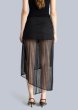 画像4: ESTHE - PLEATED ASYMMETRIC MIDI SKIRT  アシンメトリーラップスカート - BLACK (4)