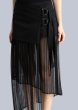 画像7: ESTHE - PLEATED ASYMMETRIC MIDI SKIRT  アシンメトリーラップスカート - BLACK (7)