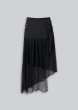 画像5: ESTHE - PLEATED ASYMMETRIC MIDI SKIRT  アシンメトリーラップスカート - BLACK (5)