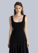 画像4: ESTHE - Ribbed Cotton-Poplin Midi Dress／異素材ミックスワンピース - Black (4)