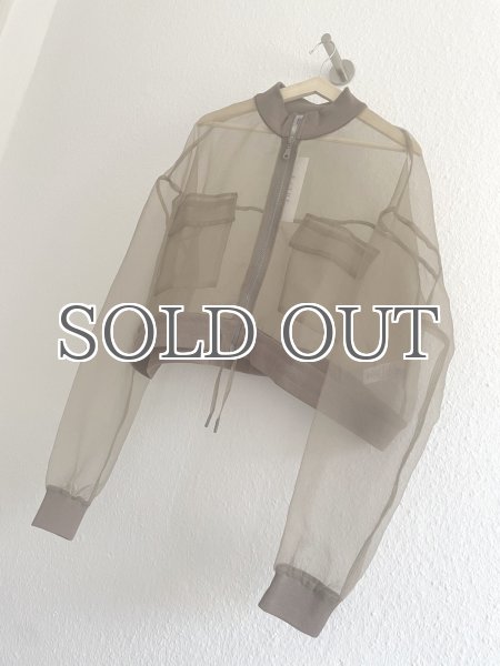 画像9: ESTHE - Organza Bomber Jacket オーガンジーボンバージャケット - Brown (9)