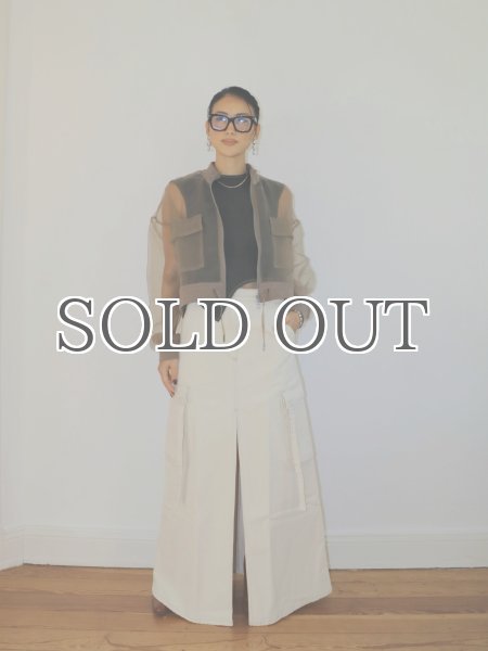 画像8: ESTHE - Organza Bomber Jacket オーガンジーボンバージャケット - Brown (8)