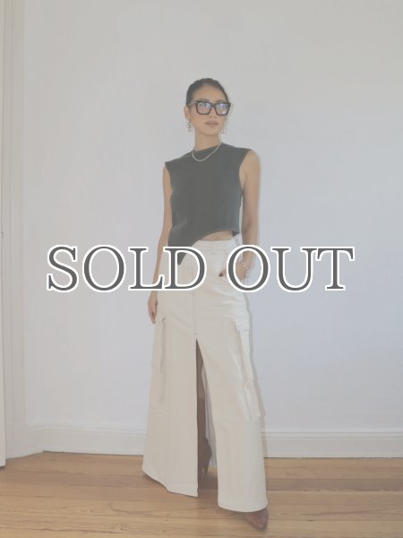 画像10: ESTHE - Asymmetric Denim Top アシンメトリーデニムトップ - Washed Black (10)