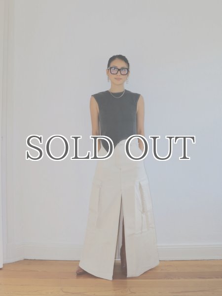 画像8: ESTHE - Asymmetric Denim Top アシンメトリーデニムトップ - Washed Black (8)