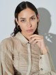 画像4: 【50%OFF】［GHOSPELL］Shallow Ruched Shirt／シャーリングシアーブラウス - Hazelnut  (4)