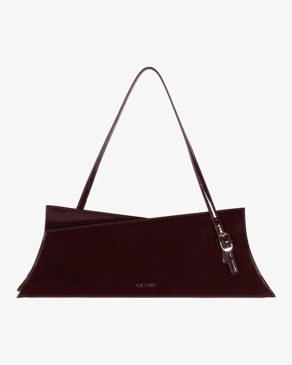 画像1: GLYNIT - ABBY ショルダーバッグ - WINE RED (1)