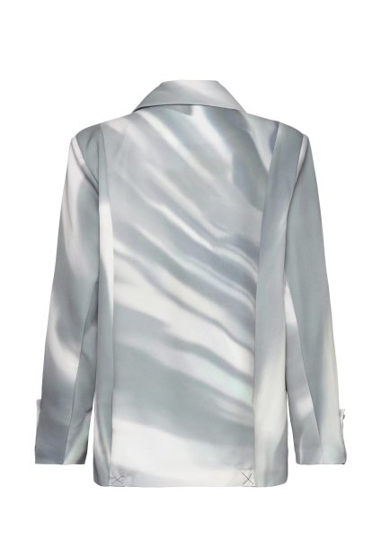 画像2: HOSBJERG - Johanna Adele Blazer マーブルプリントブレザー – Ice Blue Print  (2)