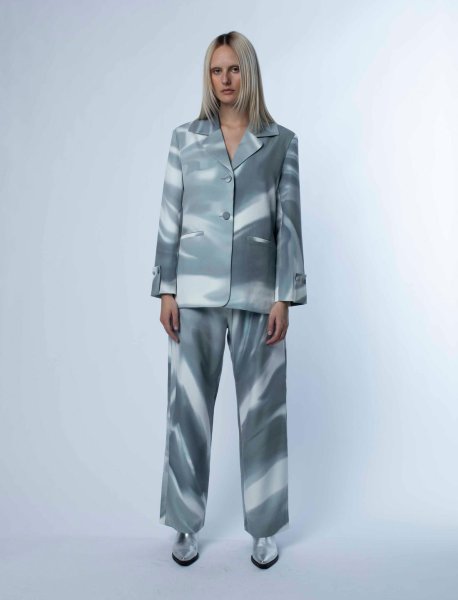 画像3: HOSBJERG - Johanna Pants マーブルプリントパンツ – Ice Blue Print  (3)