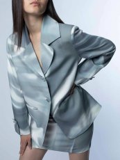 画像6: HOSBJERG - Johanna Adele Blazer マーブルプリントブレザー – Ice Blue Print  (6)