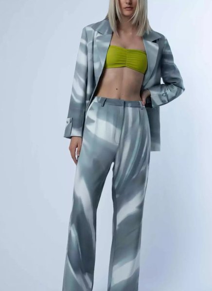 画像2: HOSBJERG - Johanna Pants マーブルプリントパンツ – Ice Blue Print  (2)