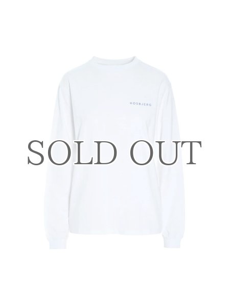 画像2: HOSBJERG - Nataly LS T-Shirt ロングスリーブTシャツ - White (2)