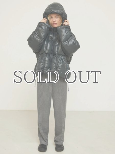 画像7: HOSBJERG - Paris Puffer ドローストリングパファージャケット - Dark Grey (7)