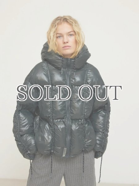 画像2: HOSBJERG - Paris Puffer ドローストリングパファージャケット - Dark Grey (2)