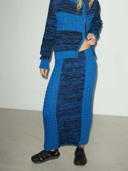 画像5: HOSBJERG - Pixie Skirt  ケーブルニットマキシスカート (5)