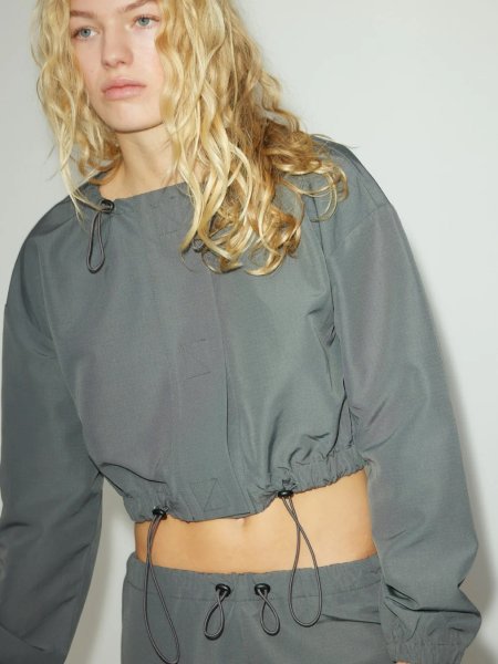 画像4: HOSBJERG - Philadelphia Jacket フィラデルフィアクロップジャケット - Grey (4)