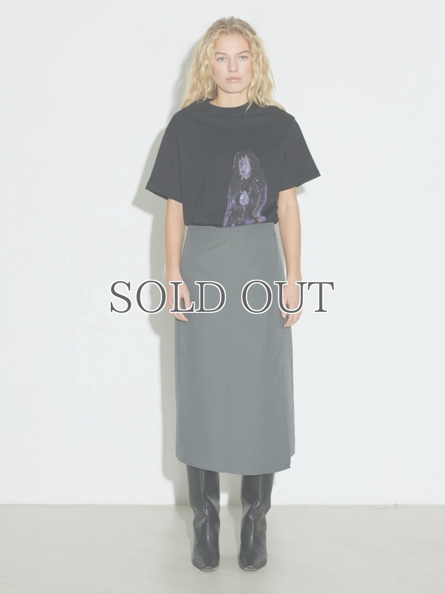 画像1: HOSBJERG - Philadelphia skirt ペンシルラップスカート - Dark Grey (1)