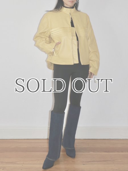 画像10: HOUSE OF SUNNY - The Racer Jacket ビーガンレザーレーサージャケット - Butter Yellow (10)