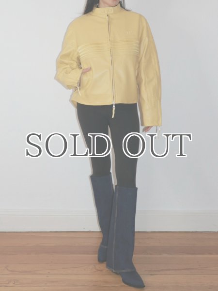 画像11: HOUSE OF SUNNY - The Racer Jacket ビーガンレザーレーサージャケット - Butter Yellow (11)